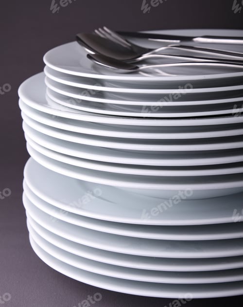 Preview: Stack Of Plates And Cutlery