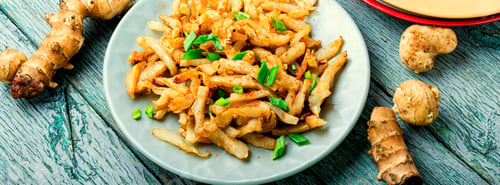 Preview: Fried Jerusalem Artichoke Roots Or French Fries.Delicious French Fries