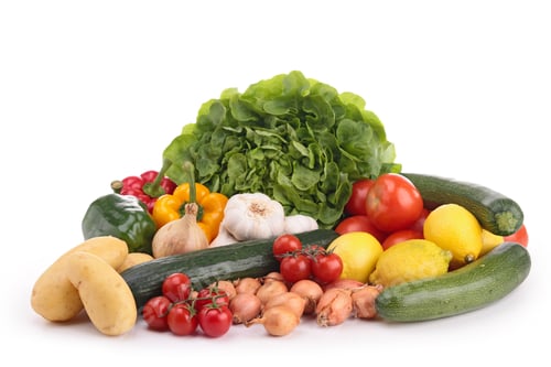 Preview: Heap Of Vegetables Isolated On White