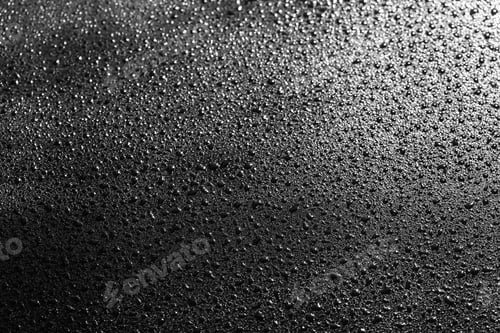 Preview: Drops Of Water Macro On A Black Background