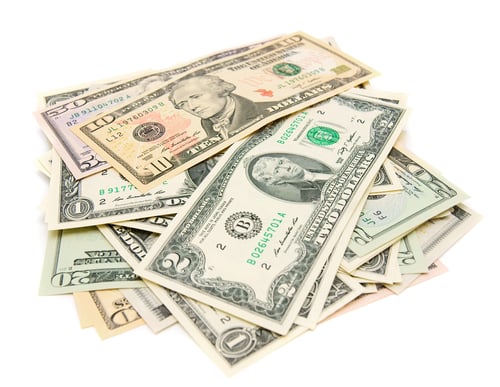 Preview: Dollars. On A White Background.