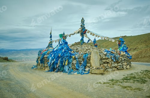 Preview: Mongolian Ovoo , Khovd Downtown, Khovd Province Of Mongolia.