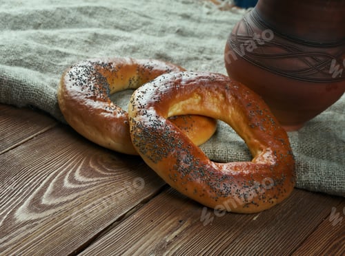 Preview: Bublik - Traditional Eastern European Bread Roll.Fresh Russian Bagels