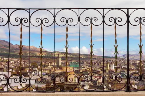 Preview: View Of Fez Medina Between A Traditional Fence (Old Town Of Fes), Morocco