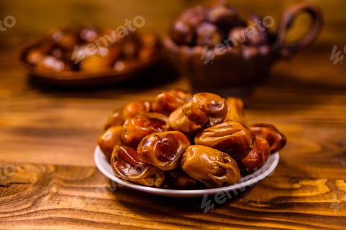 Preview: Date Fruits On A Rustic Wooden Table