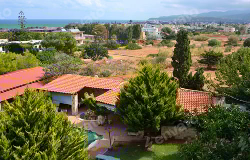 Preview: Summer Landscape With Malia Town In Crete, Greece.