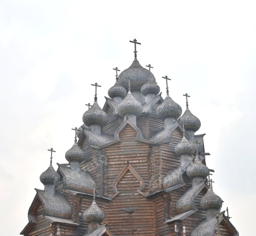 Preview: Wooden Church Of The Intercession In The Style Of Russian Wooden Architecture In The Nevsky Forest