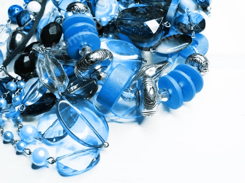 Preview: Jewelry Beads With Bright Colorful Blue Crystals Luxury Fashion Accessory Background