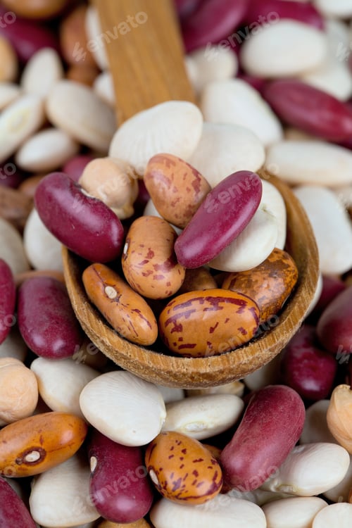 Preview: Various Beans On Wooden Surface