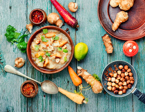 Preview: Cream Soup Of Jerusalem Artichoke And Cauliflower.Healthy And Diet Food