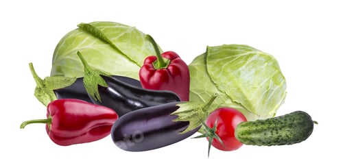 Preview: Fresh Vegetables Isolated White Background