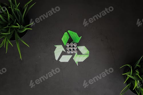 Preview: Batteries Of Different Sizes. Caring For The Environment. Disposal Of Used Batteries.
