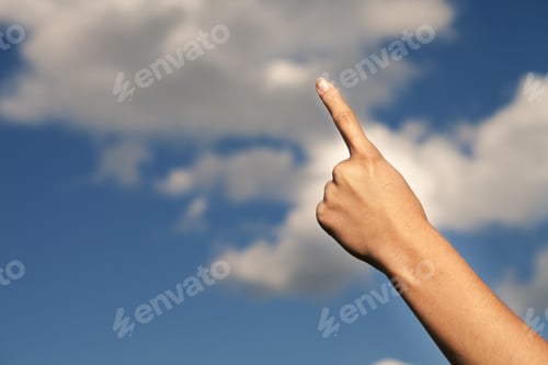 Preview: Isolated Hand On A Background Sky