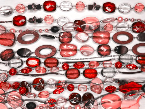 Preview: Jewelry Background Fashion Beads Necklace With Bright Crystals