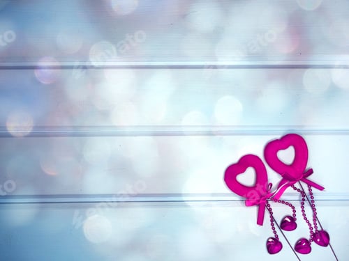 Preview: Hearts Decor Love Valentine'S Day Present On Shiny Background