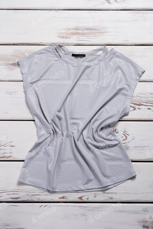 Preview: Stylish Gray Shirt. New Women'S Summer Collection.