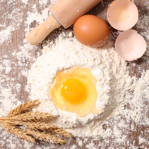 Preview: Flour, Egg And Rolling Pin