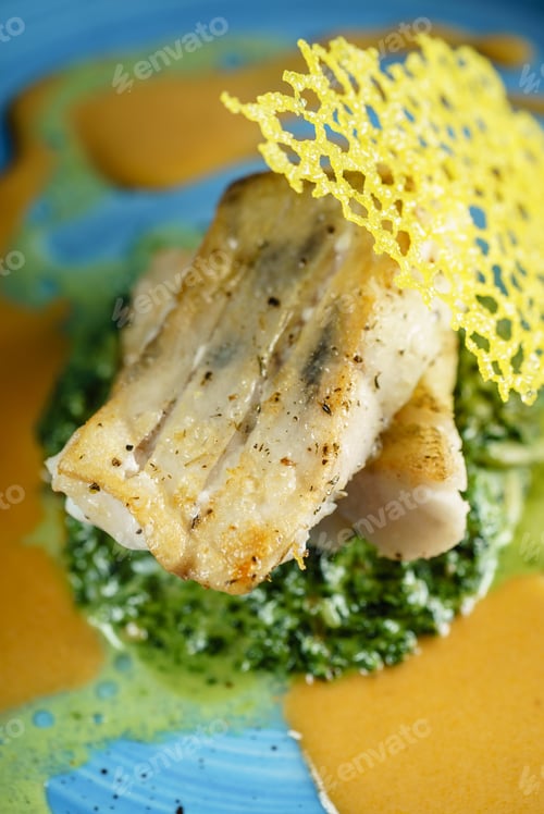 Preview: Zander With Spinach In The Restaurant