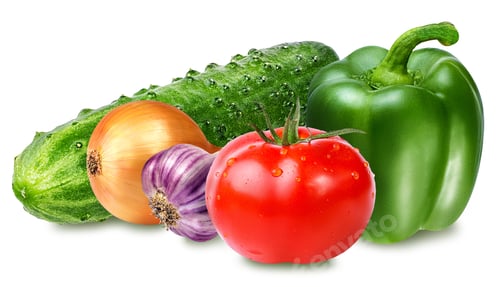 Preview: Fresh Vegetables Isolated On White