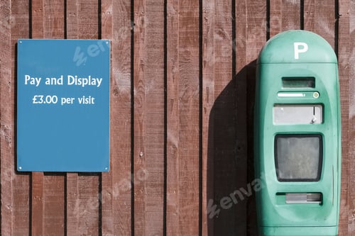 Preview: Pay And Display Machine And Sign