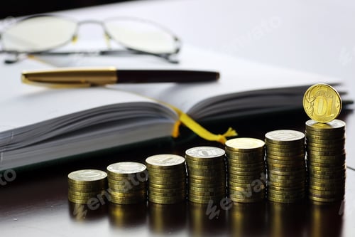 Preview: Coin Exchange Rate Glasses Pen Notebook