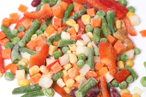 Preview: Frozen Vegetables Isolated On White In Studio