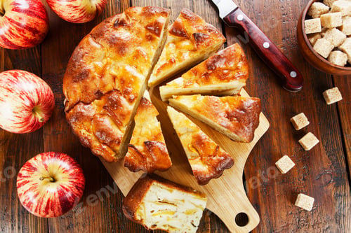 Preview: Homemade Apple Pie On The Wooden Table