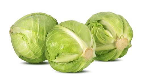 Preview: Green Cabbage Isolated On White Background