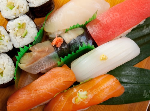 Preview: Japanese Sushi Traditional Japanese Food.Japanese Nigiri Sushi