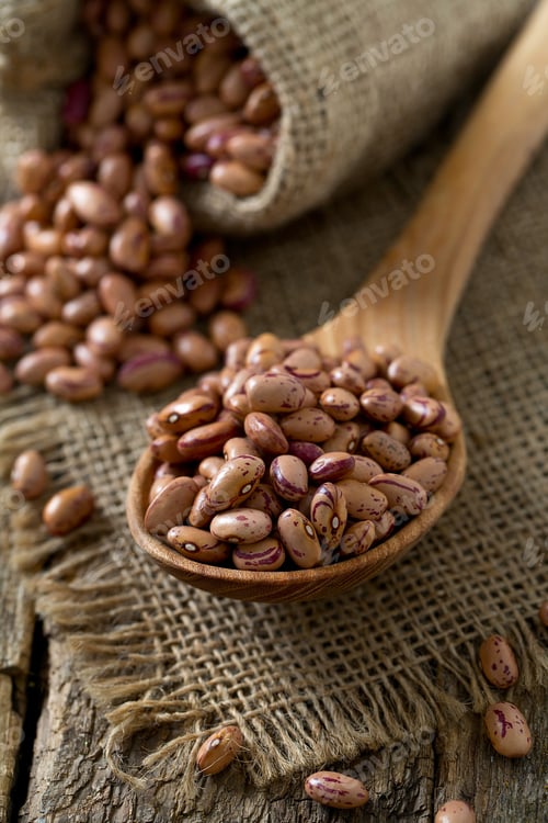 Preview: Pinto Beans On Wooden Surface
