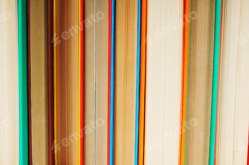 Preview: Multi-Coloured Books. A Background From Multi-Coloured Books.
