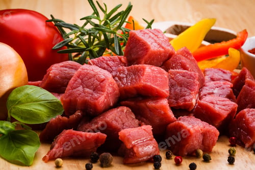 Preview: Raw Beef On Cutting Board