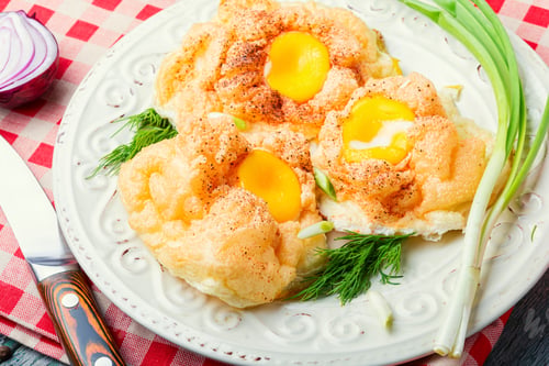 Preview: Delicious Orsini Eggs Or Fried Egg.French Cuisine.