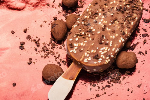 Preview: Chocolate Popsicle Ice Cream.Chocolate Ice Cream On A Stick