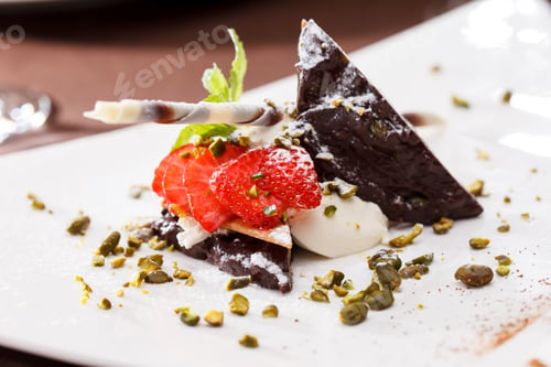 Preview: Dessert With Strawberry And Chocolate