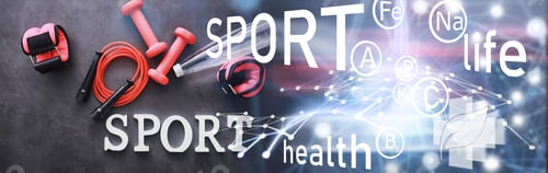 Preview: Sport And Healthy Lifestyle. Accessories For Sports. Yoga Mat Dumbbell And Jump Rope. Sports