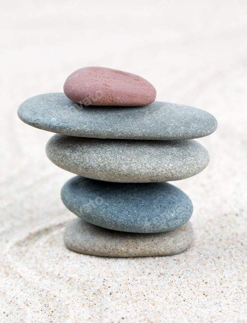 Preview: Stone Pyramid On Sea Sand