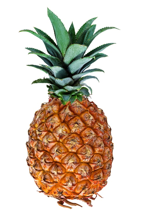Preview: Pineapple Isolated On White Clipping Path