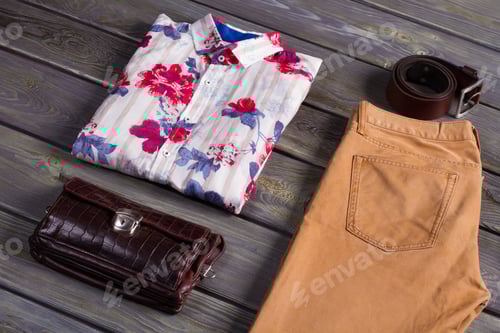 Preview: Male Set Of Spring Clothing And Accessories.