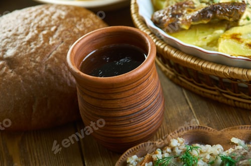 Preview: Medovukha - Slavic Honey-Based Alcoholic Beverage- Russian 19Th Century Classic Cuisine , Assorted