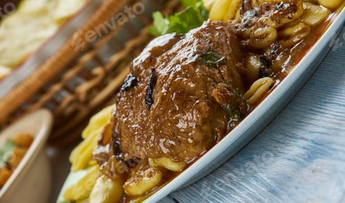 Preview: Pasticada,Stewed Beef Dish Cooked In Special Sauce, Popular In Croatia. Balkan Cuisine Cuisine