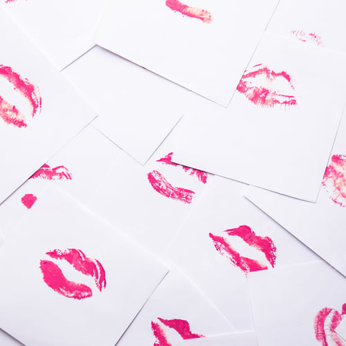 Preview: Beautiful Red Lips Isolated On White
