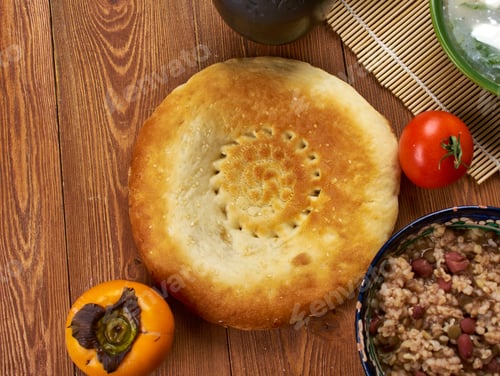 Preview: Tajik Cuisine, Non- Flatbread Found Throughout Central Asia. , Traditional Assorted Tajik Dishes