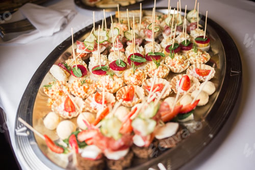 Preview: Set Of Snacks From A Variety Of Ingredients In The Restaurant-Catering
