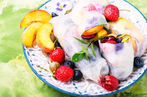 Preview: Fresh Assorted Japanese Summer Rolls Set With Fruits