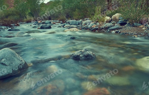 Preview: Chagan Uzun River With Water Blurred By Long Exposure