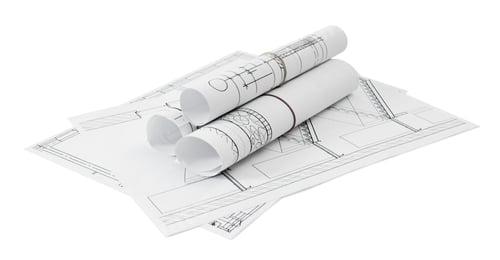 Preview: Construction House. Repair Work. Drawings For Building On White A Background.