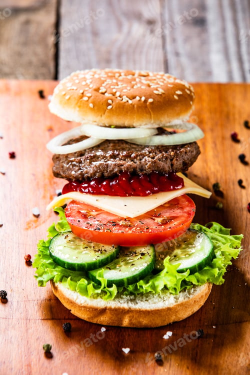Preview: Asty Burger On Cutting Board
