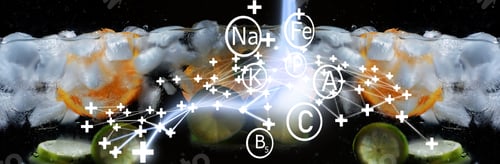 Preview: Water Drops On Ripe Sweet Fruits And Berry. Fresh Fruits Background With Copy Space For Your Text