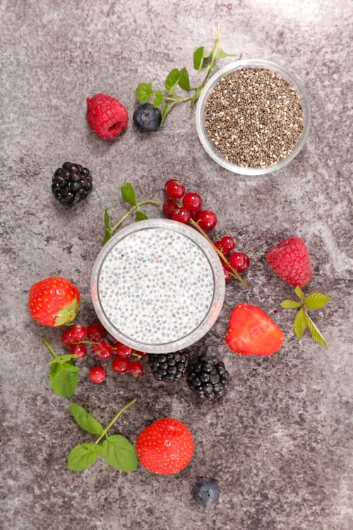 Preview: Chia Pudding With Fruit, Top View